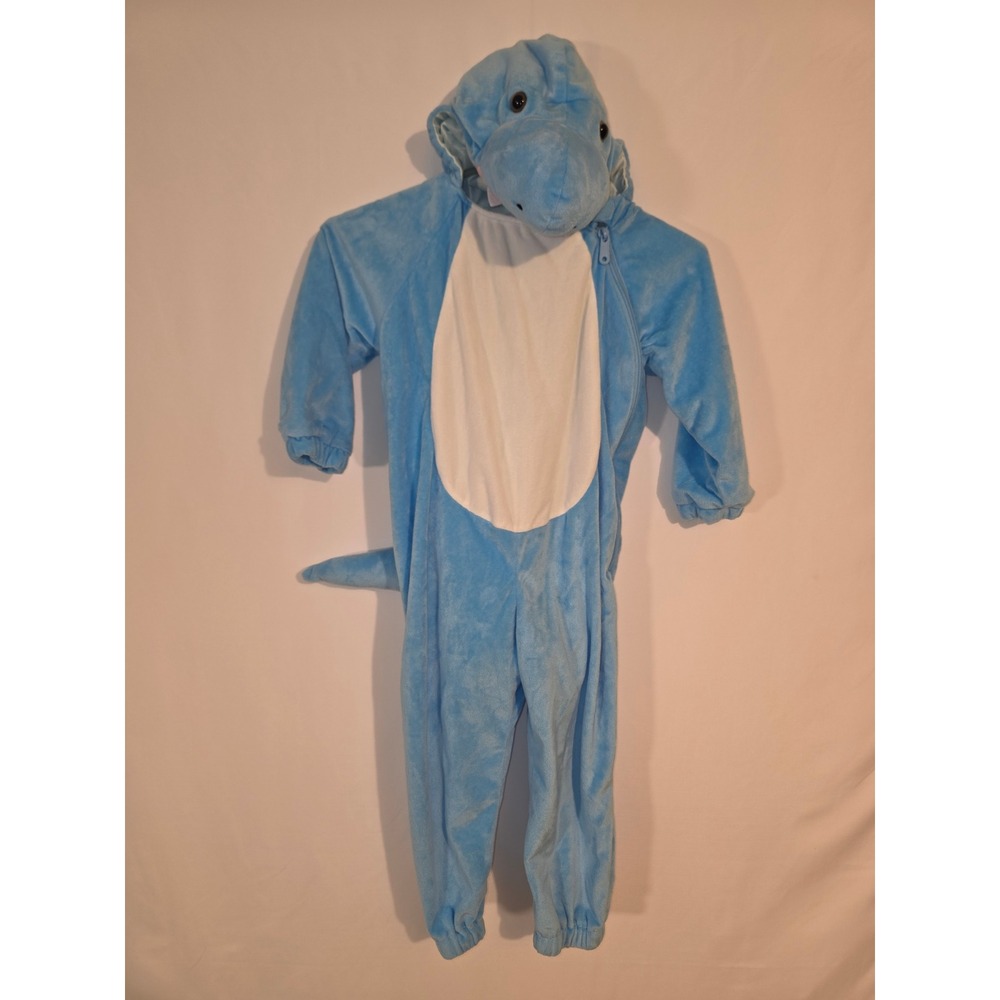 Target Kids Blue Shark Plush Hooded Jumpsuit Costume Size 2T-3T